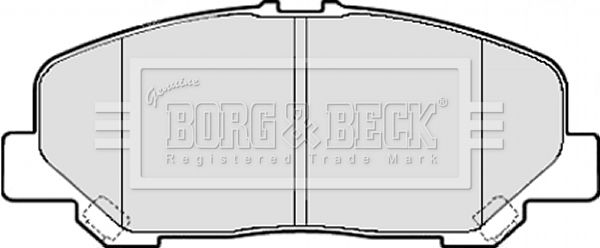 BORG & BECK Комплект тормозных колодок, дисковый тормоз BBP2082